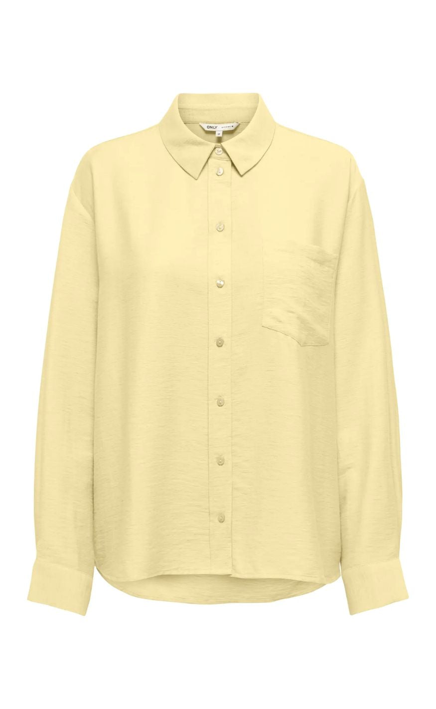 Only Skjorte Lino Yellow