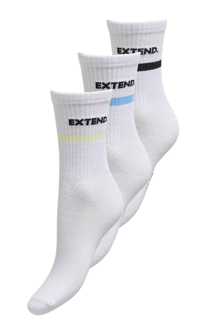 Only Strømper Extend Pack White Pastel Yel