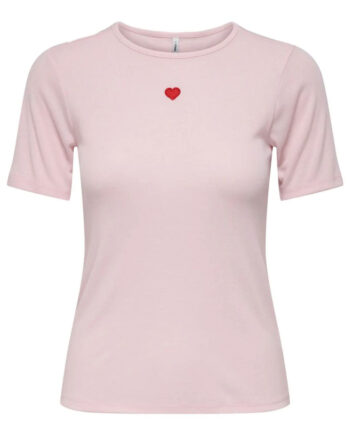 Only Top Elli Parfait Pink Heart