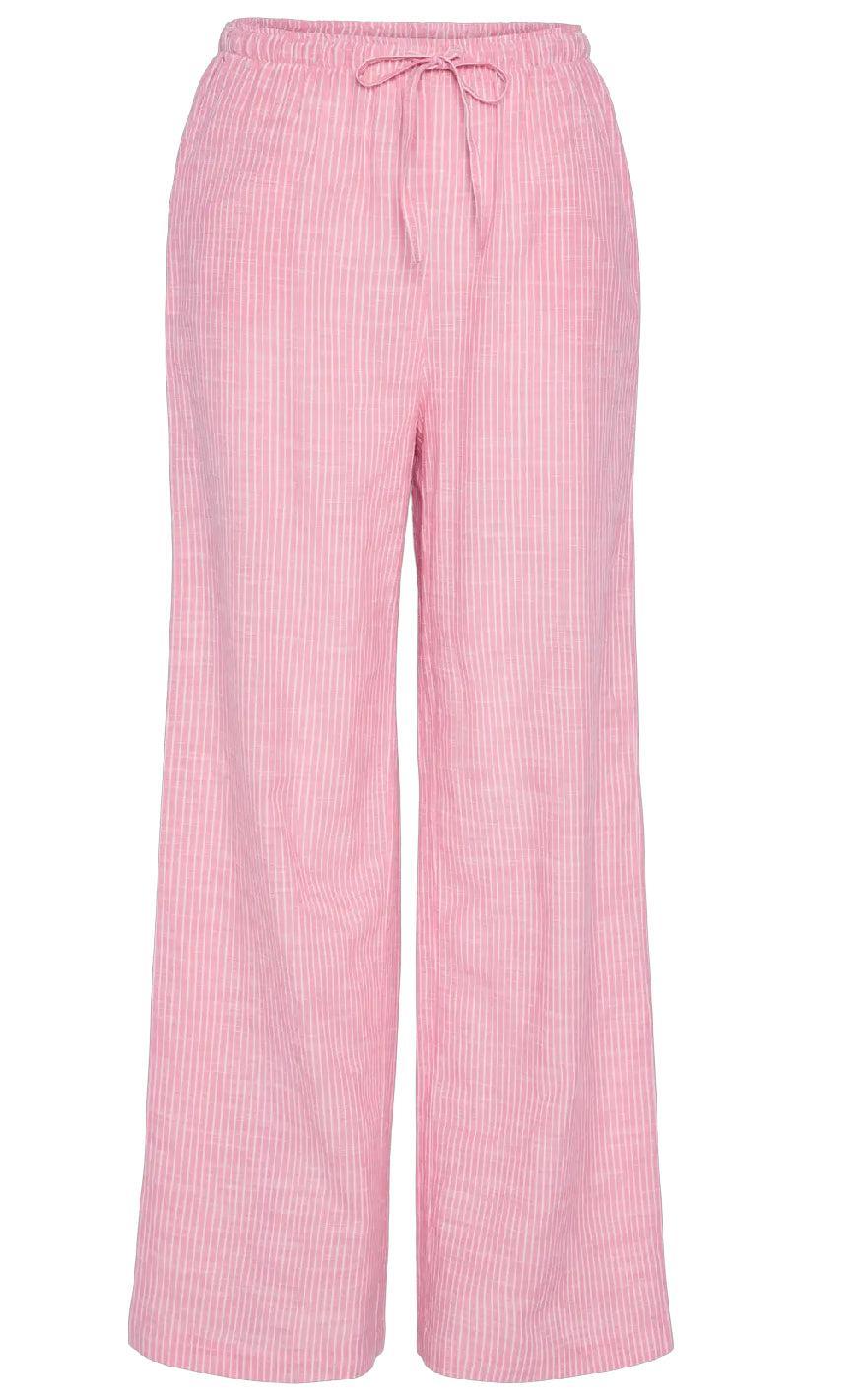 Pieces Bukser Apia Pink Lemonade Bright White