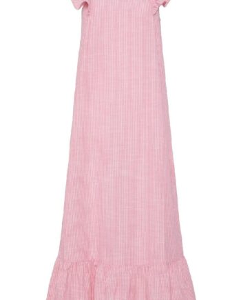 Pieces Kjole Apia Pink Lemonade Bright White