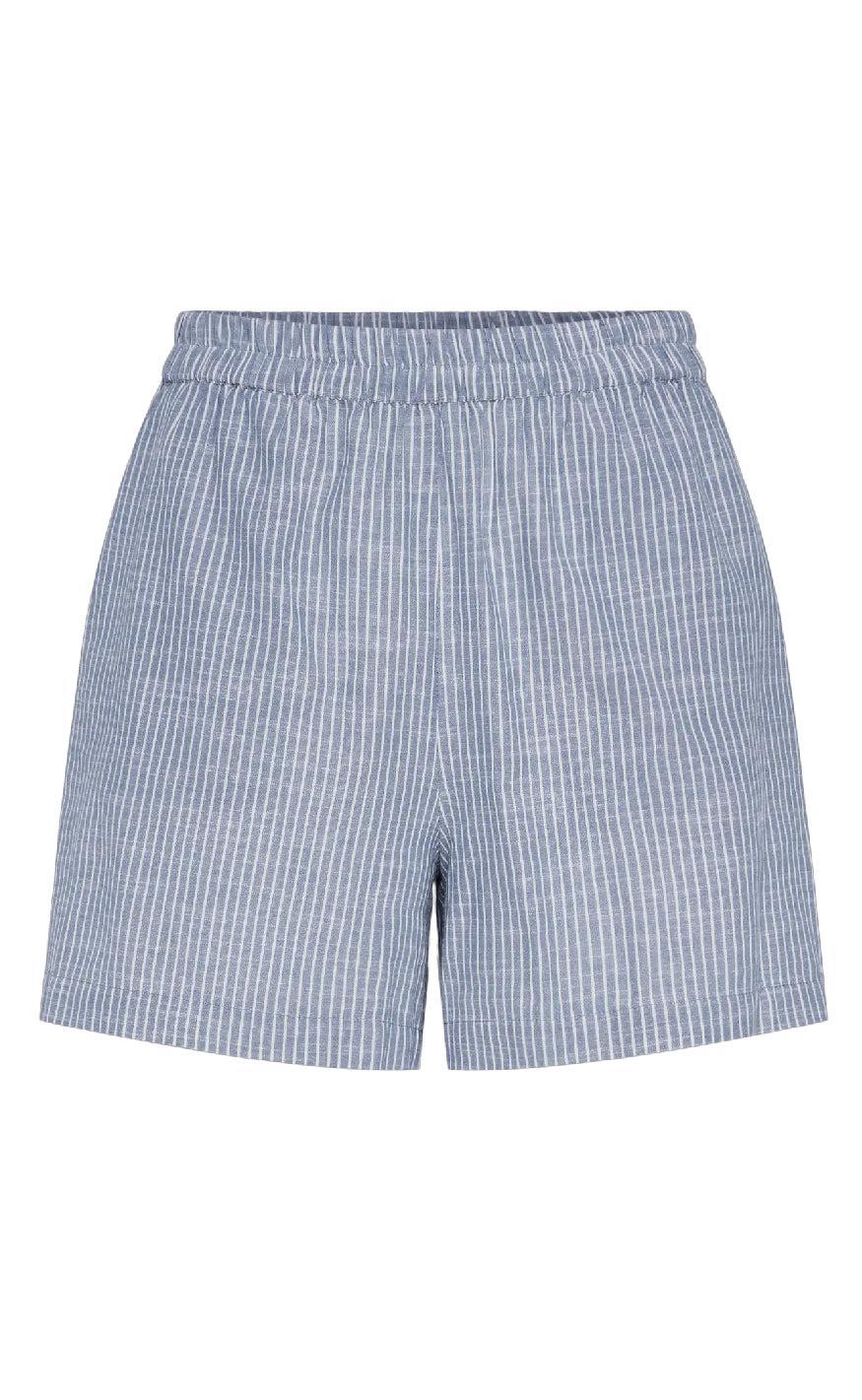 Pieces Shorts Apia Coronet Blue Bright White