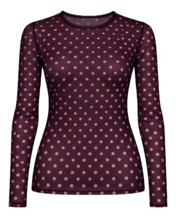 Say Ina Copenhagen Bluse Sophia Mesh Bordeaux    Dots