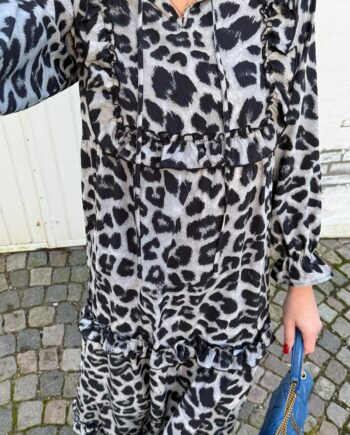 Say Ina Copenhagen Kjole Elina Grey Leopard