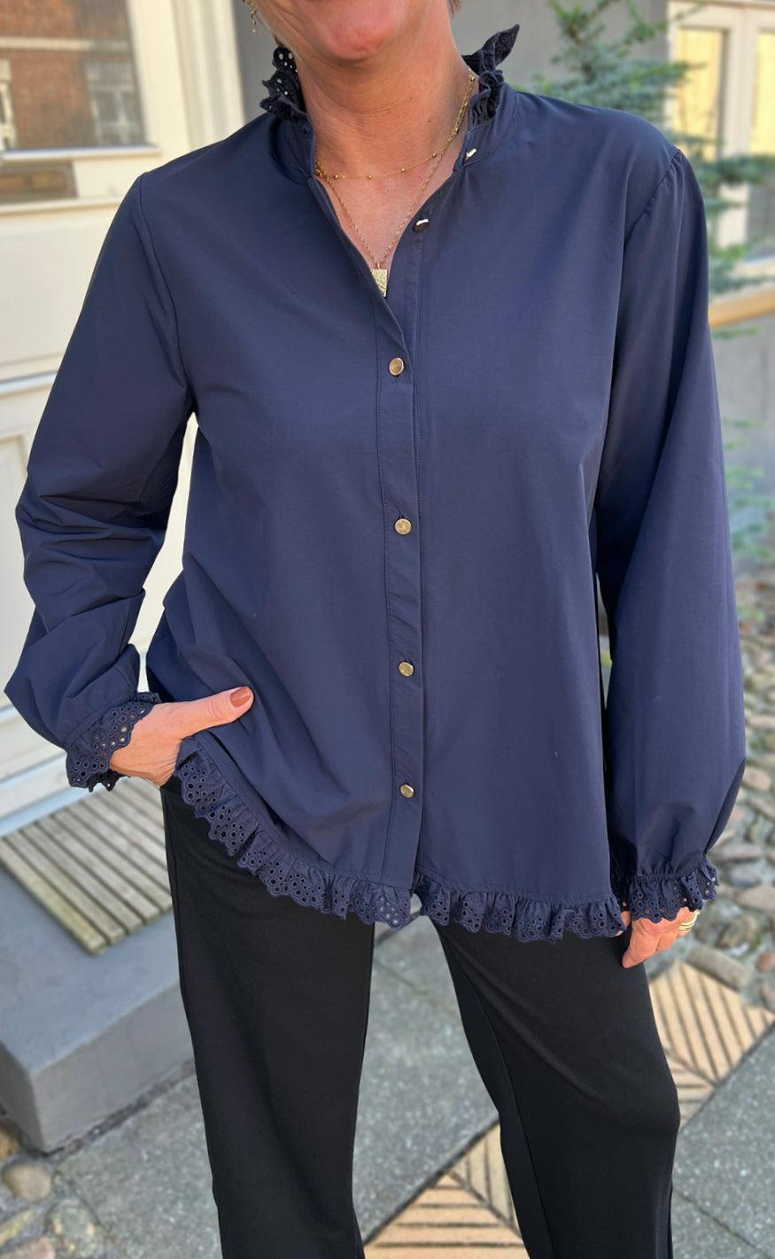 Say Ina Copenhagen Skjorte Annali Navy Blue