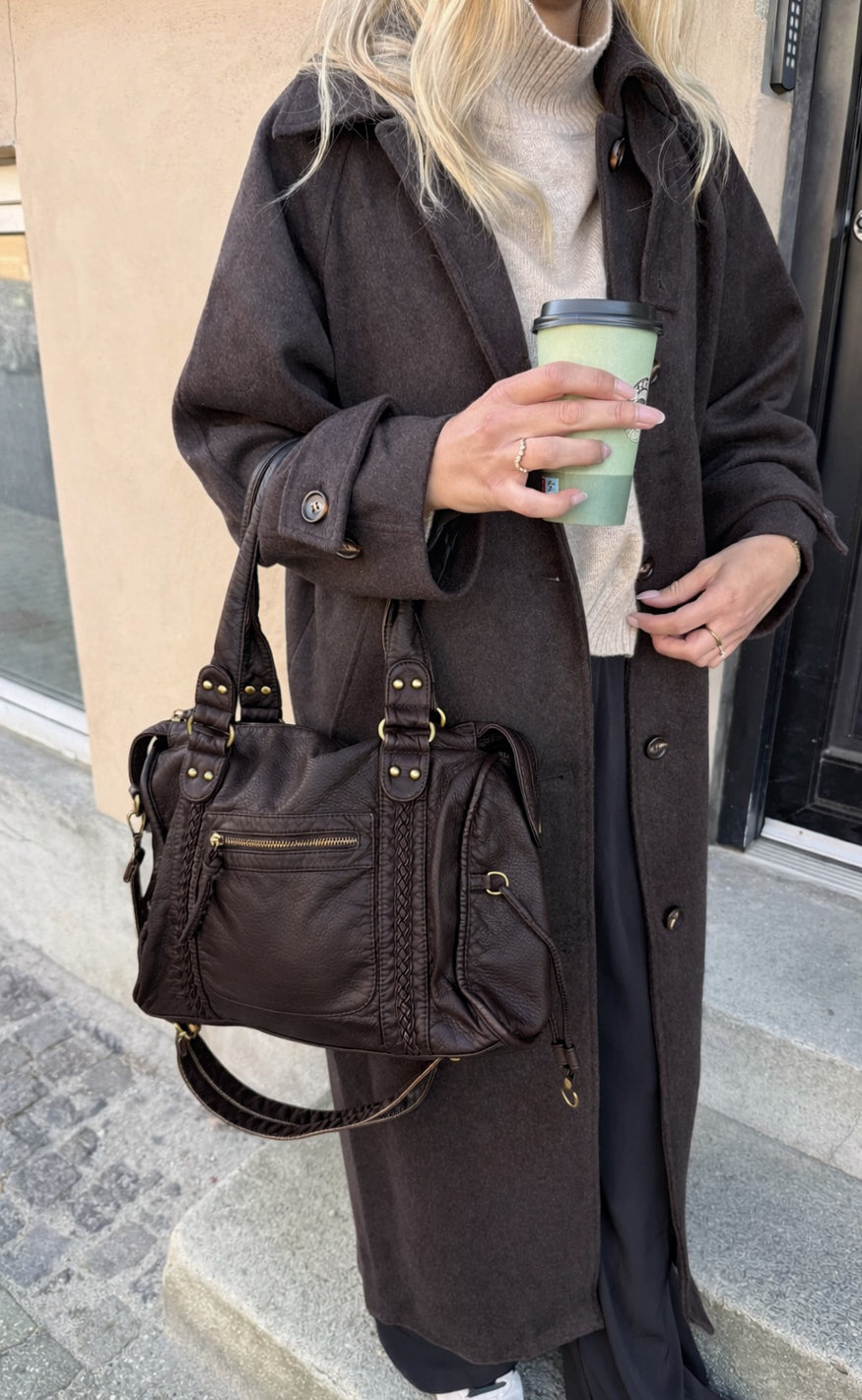 Say Ina Copenhagen Taske Cannes City Dark Brown Pu Leather