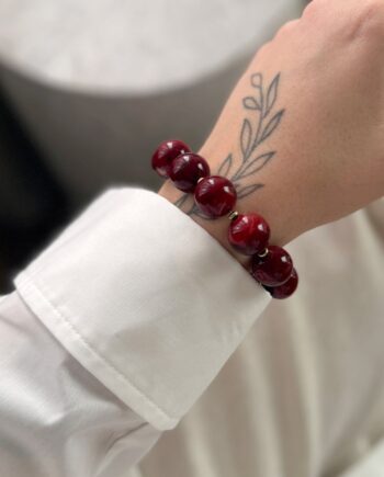 Smykkeli Copenhagen Armbånd City Pearl Bordeaux