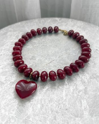 Smykkeli Copenhagen Halskæde Chunky Darling Bordeaux