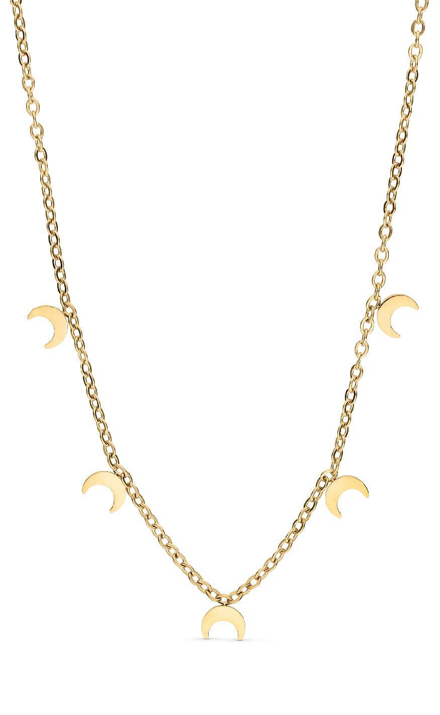 Smykkeli Copenhagen Halskæde Oslo Moon Gold Colour