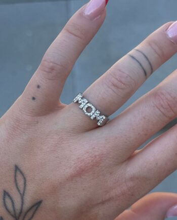 Smykkeli Copenhagen Ring Glitter Mom Silver Colour