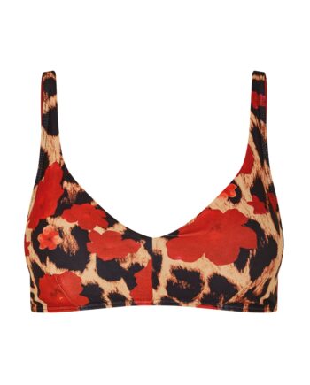 Unica Copenhagen Bikini Overdel   Top Eda Leo   Red Flowers