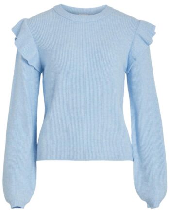 Vila Bluse Ril Flounce Kentucky Blue
