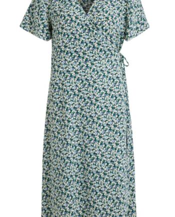 Vila Kjole Lovie Wrap Midi Navy