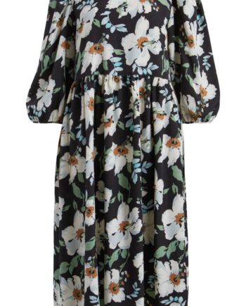 Vila Kjole Pay Black    Flowers