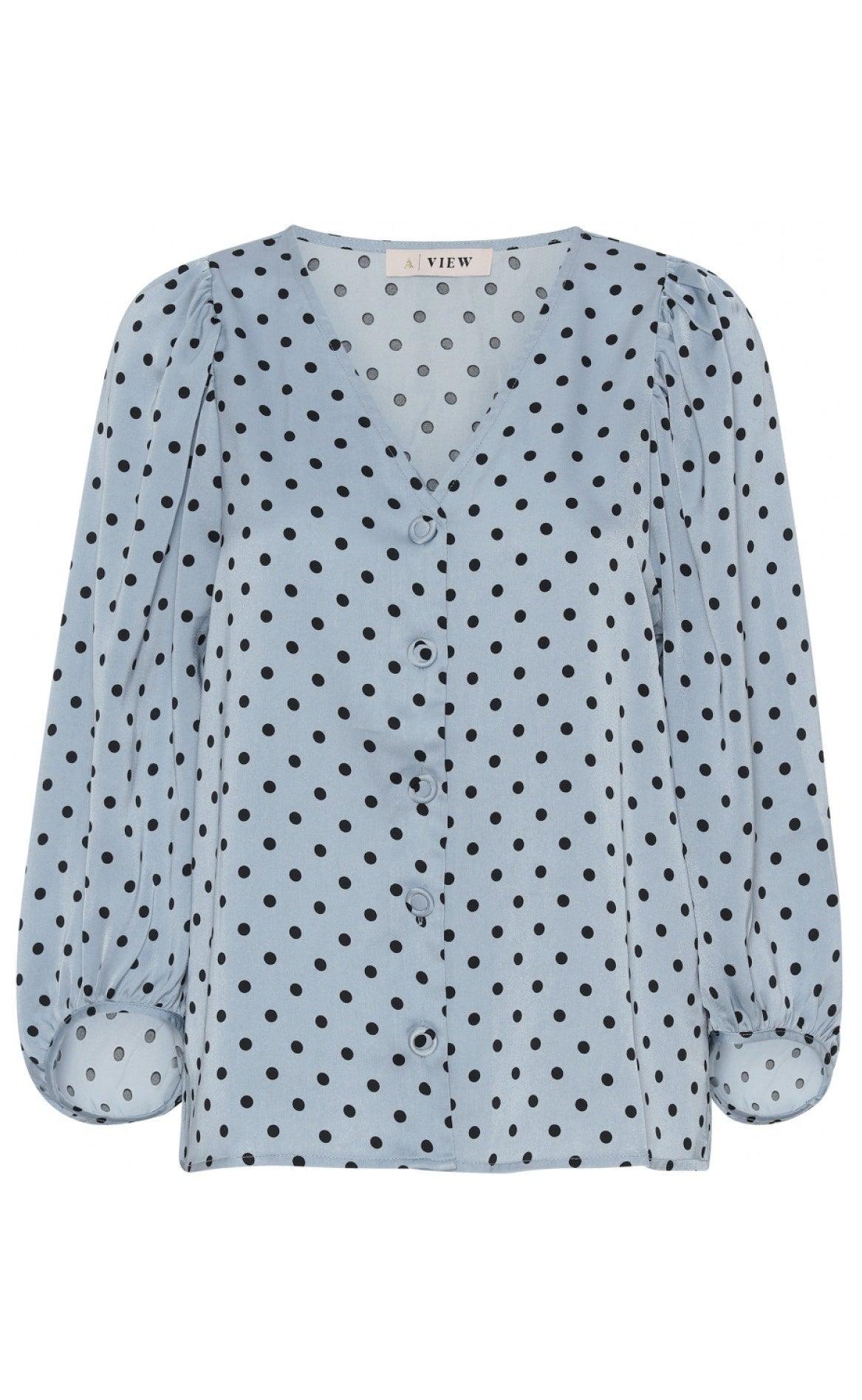 -view Bluse Anja Light Blue