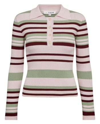 -view Bluse Fabi Polo Rose Burgundy Green