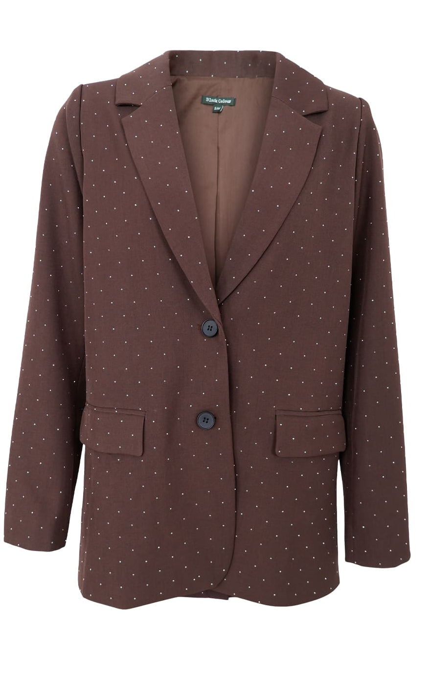 Black Colour Blazer Diamond Coffee