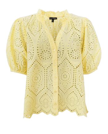 Black Colour Bluse Elva Pastel Yellow