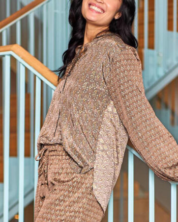 Black Colour Bluse Luna Nougat Multi