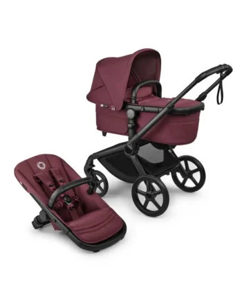Bugaboo Fox   Renew Complete Kombivogn Black Dark Cherry