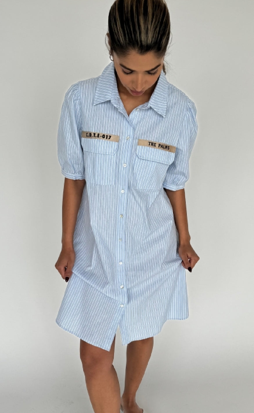 Continue Kjole Mili Stripe Blue Stripe