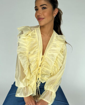 Continue Skjorte Citta Light Yellow