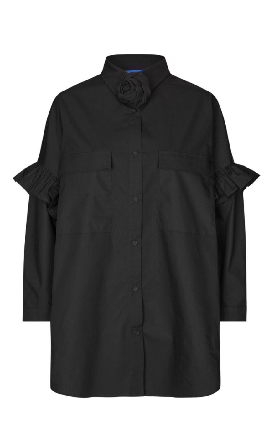 Cras Skjorte Flower Black