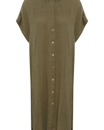 Culture Kjole Elina Kaftan Dusky Green