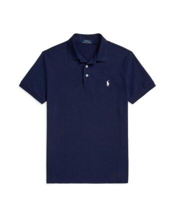 Custom Slim Fit Stretch Mesh Polo Shirt