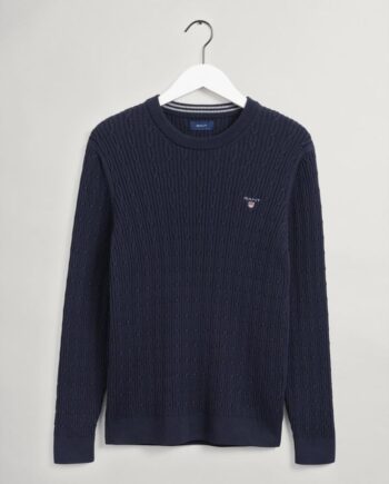 D2  Cotton Cable  -neck Grey