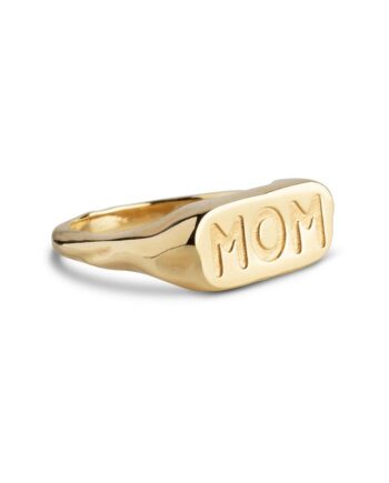 Enamel Copenhagen Ring Mom Statement Gold Colour