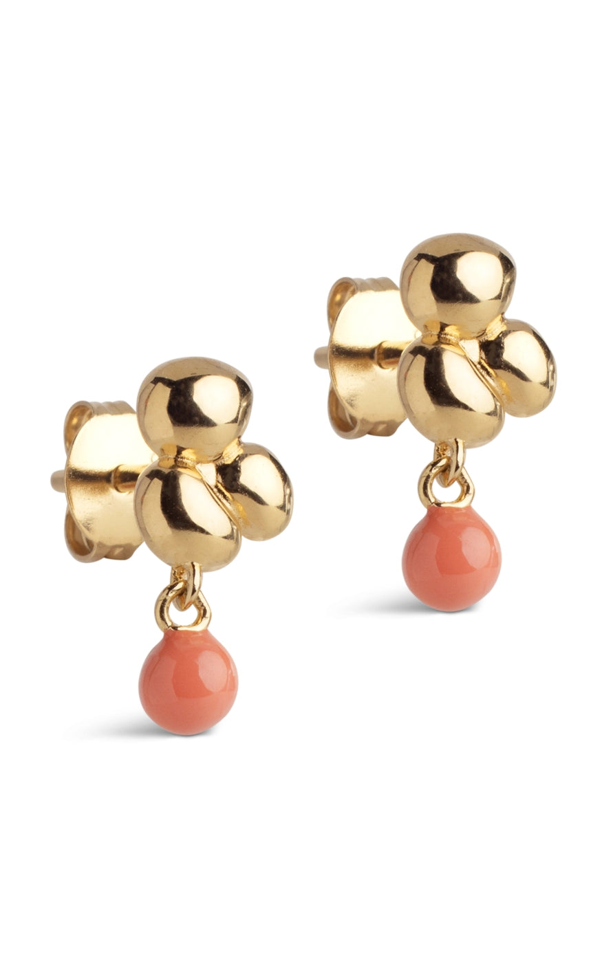 Enamel Copenhagen øreringe Nara Ball Light Coral