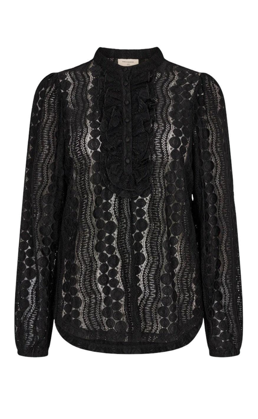 Freequent Bluse Gro Black