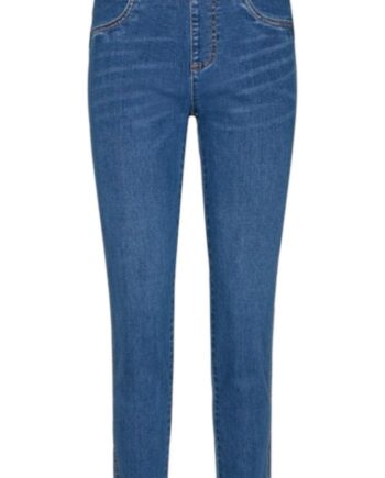 Freequent Bukser Shantal Ankle Raw Medium Blue Denim