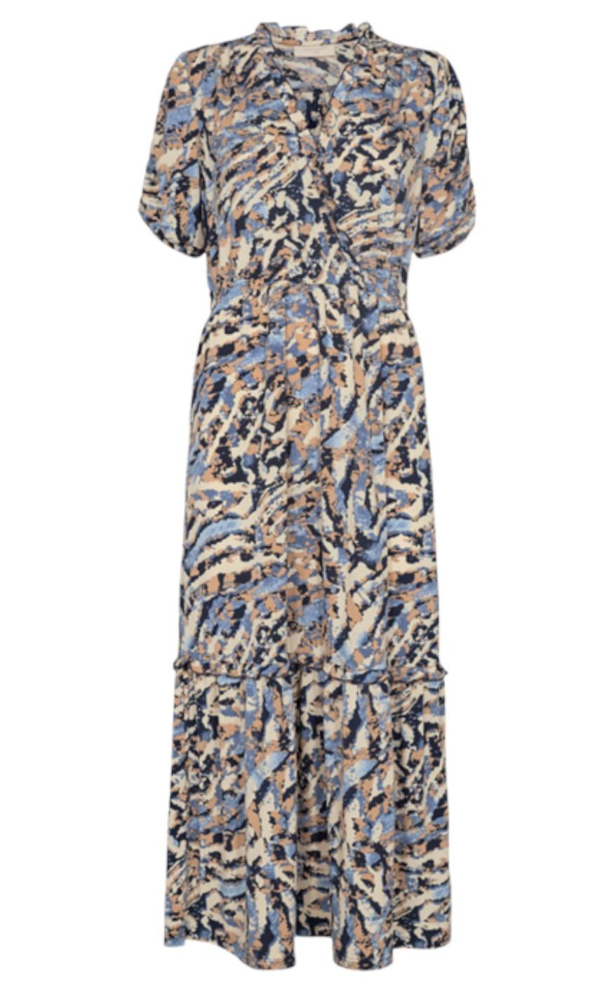 Freequent Kjole Snakey Chambray Blue Mix