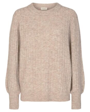 Freequent Pullover Hill Rib Silver Mink Melange