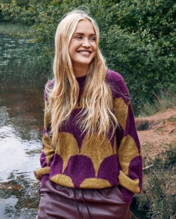 Freequent Pullover Hilla Dark Purple Mix