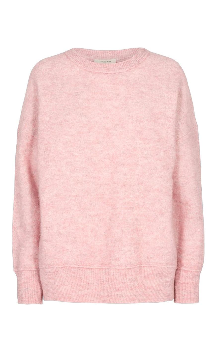 Freequent Pullover Moto Round Pale Mauve Melange
