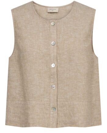 Freequent Top Lava Vest Sand Melange