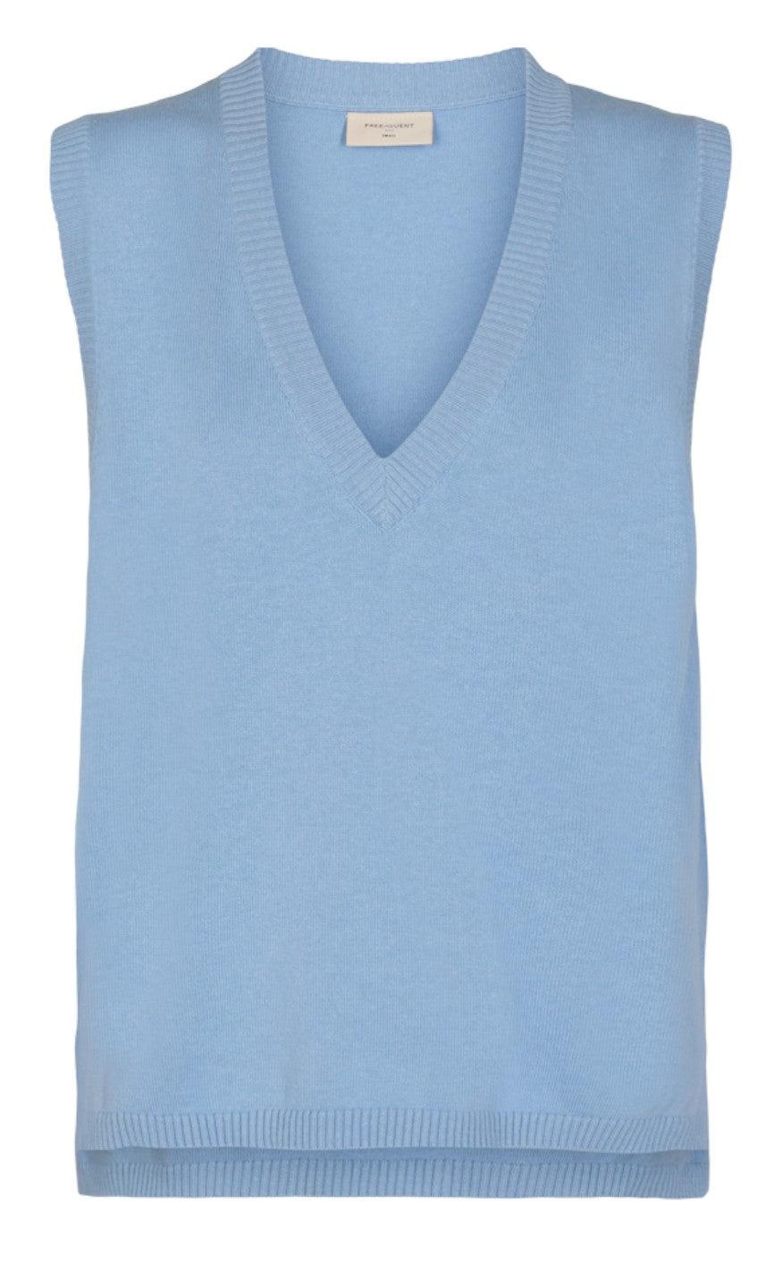 Freequent Vest Amazy Chambray Blue