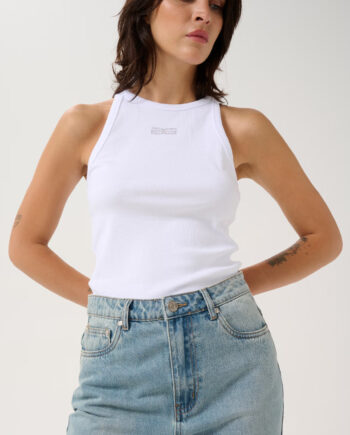 Gestuz Top Drew Rhinestone Bright White