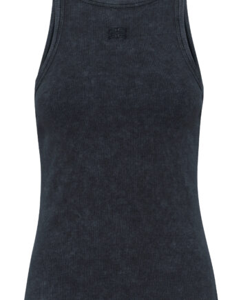 Gestuz Top Drew Washed Logo Grey Washed