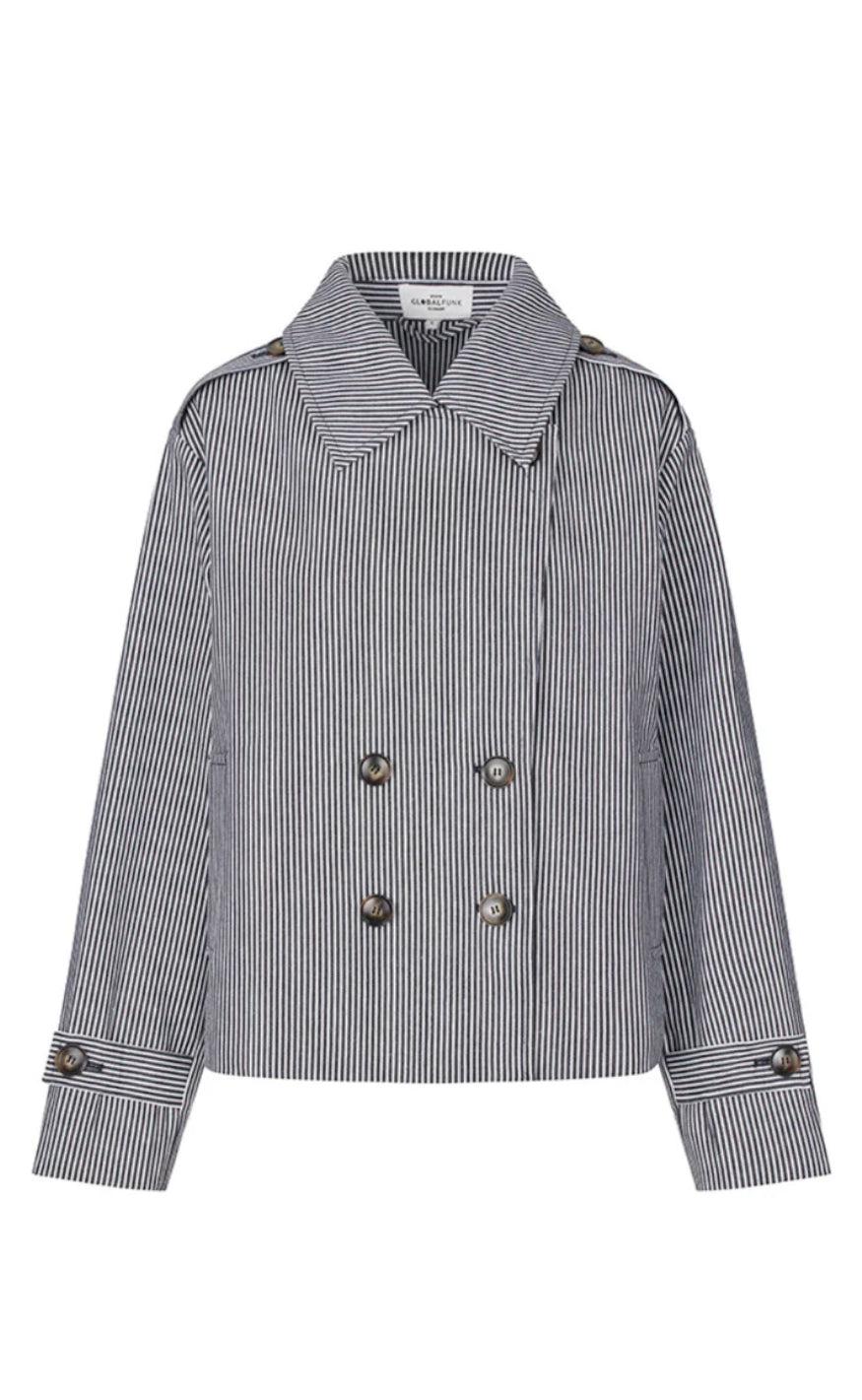 Global Funk Jakke Becker- Navy White Stripe