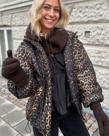 Global Funk Jakke Nora-  Leopard Mist