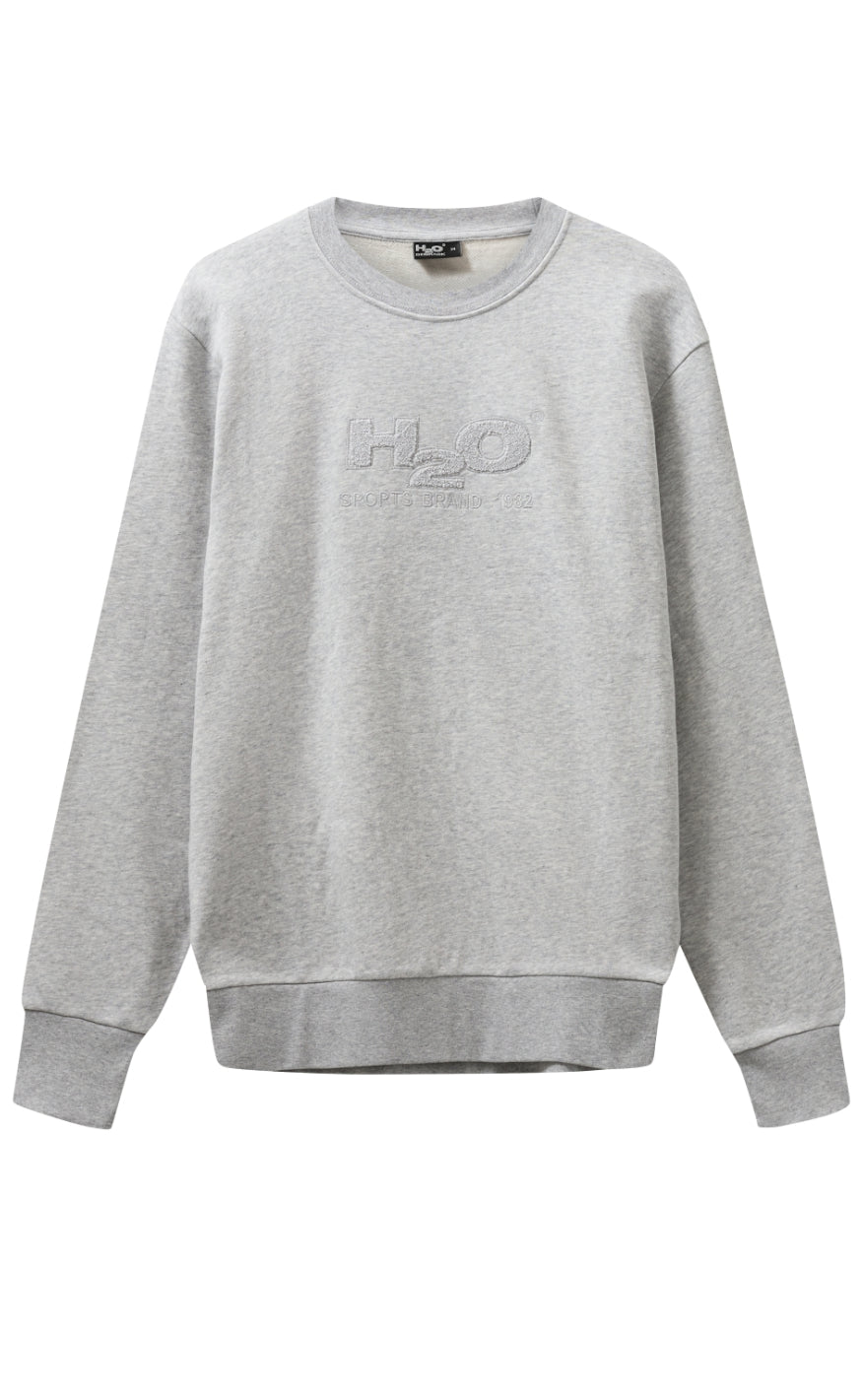 H2o Sweater Logo Sweat 39 Neck Lt Grey Mel