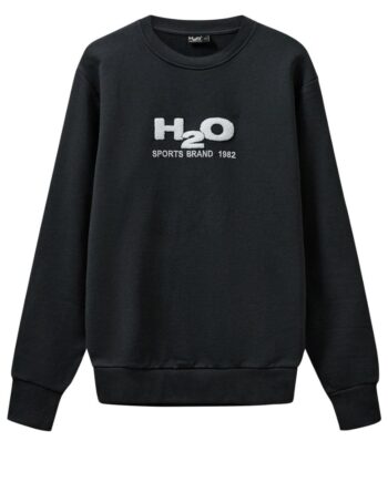 H2o Sweater Logo Sweat   39 Neck Navy White
