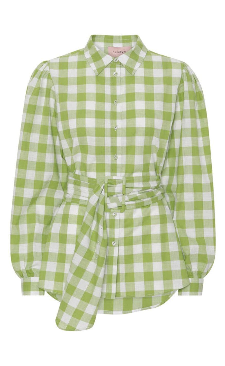 Hunkøn Skjorte Geira Green Checked