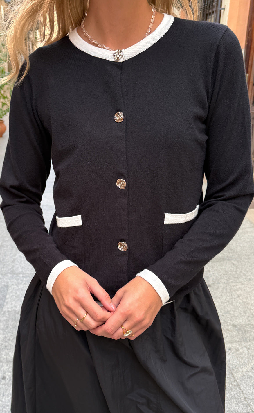 Liberte Cardigan Chani Black Creme