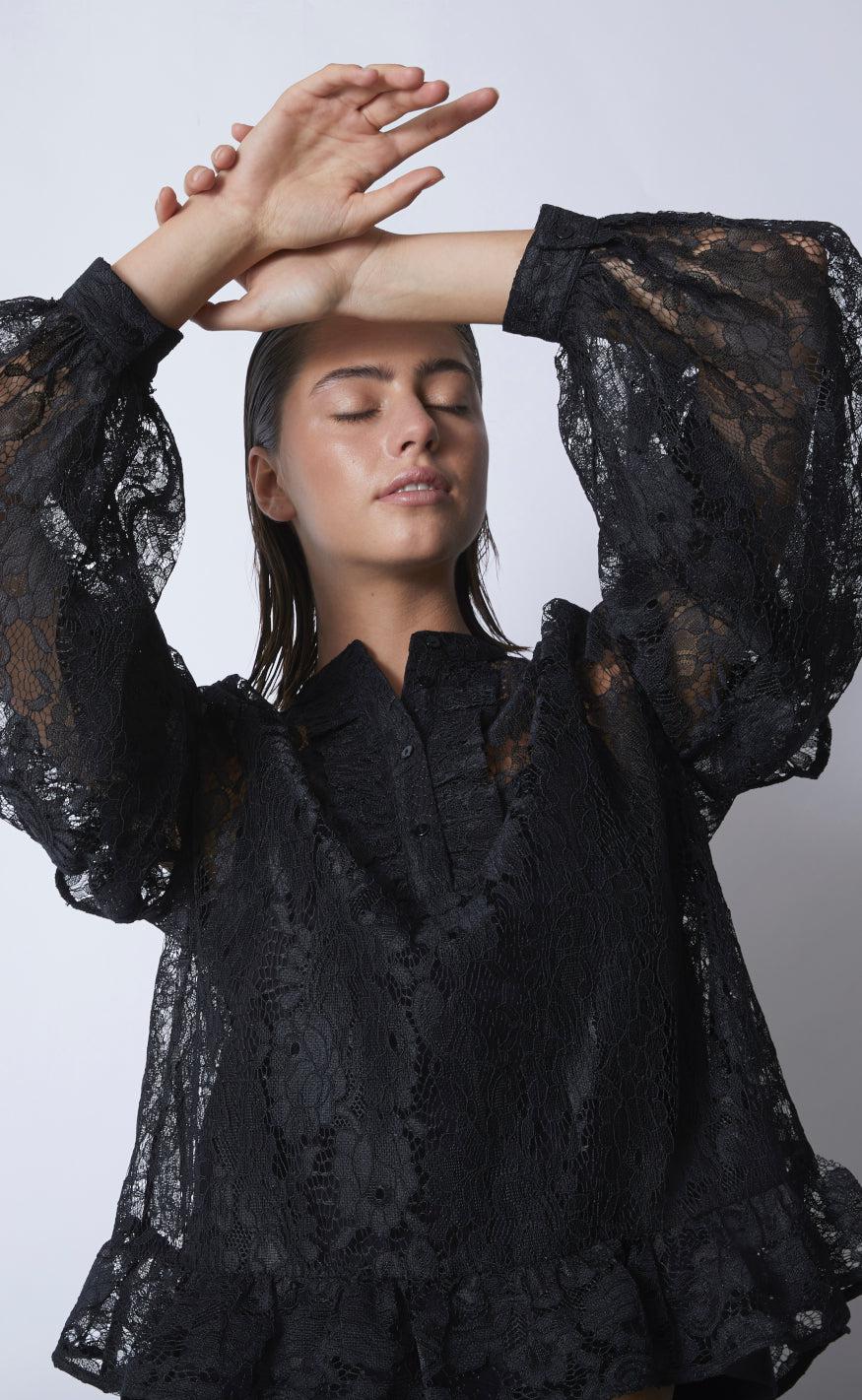 Love Divine Bluse Love1034- Black