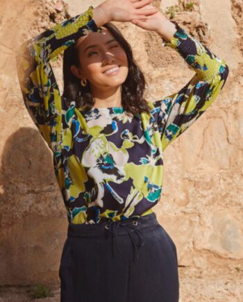 Love   Divine Bluse Love738-11 Lime Flower